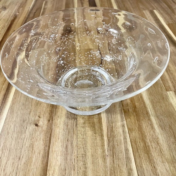 Southern Living At Home Tiny Bubbles Collection Centerpiece Clear Glass Bowl - Picture 4 of 10